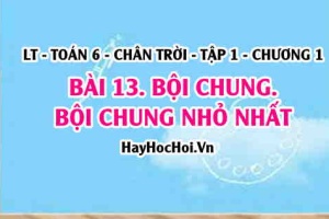 Cách tìm bội chung nhỏ nhất, khái niệm bội chung, bội chung nhỏ nhất và ứng dụng? Toán 6 chân trời Tập 1 chương 1 Bài 13
